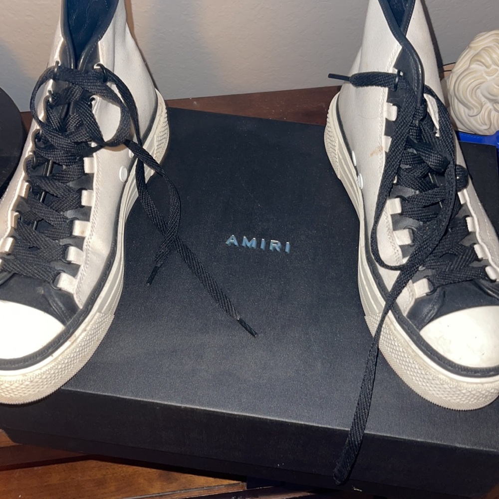 Amiri High Tops Black/ White. size 42 EU which is about 10-11 in US sizing. - Picture 7 of 7